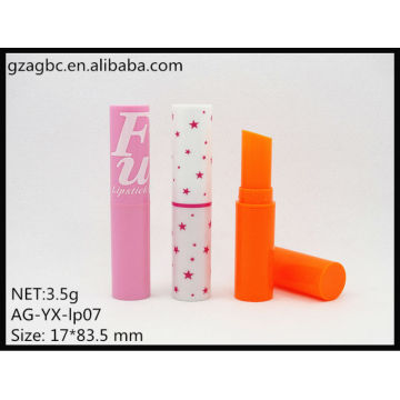 Nueva llegada plástico redondo tubo de lápiz labial AG-YX-lp07, tamaño de la taza 10,8 mm, empaquetado cosmético de AGPM, colores/la insignia de encargo